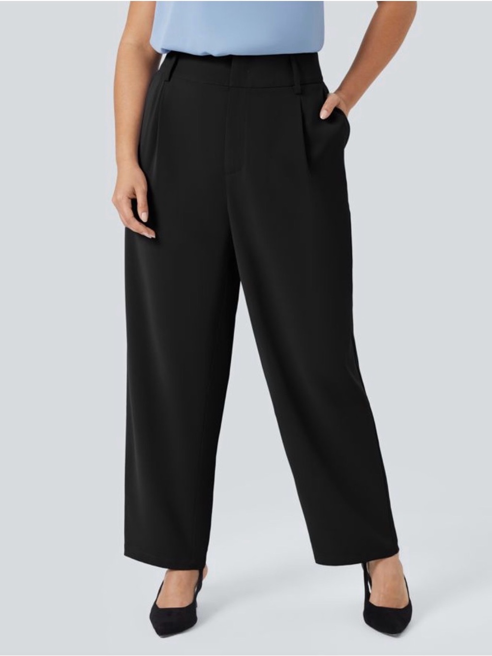 NWOT Halara Flex High Waisted Pocket Solid Work Plus Size Tapered Pants